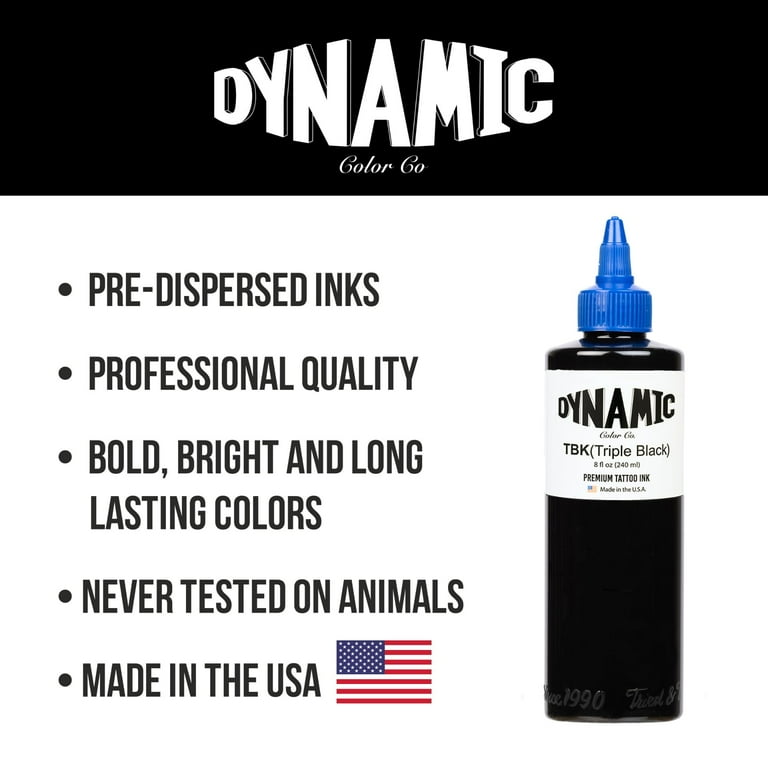 Dynamic Triple Black Tattoo Ink Bottle 8oz - Walmart.com