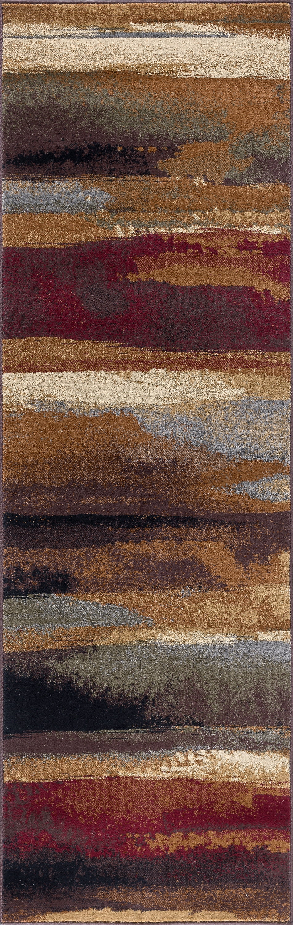 Festival Contemporary 2.7' x 7' Multi-Color Polypropylene Indoor Area Rug