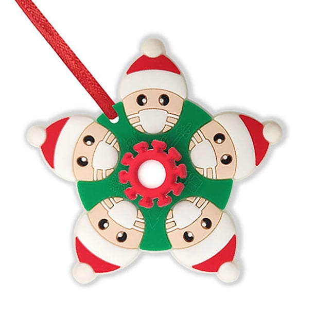 De 4 Uds., Cubierta Facial De Buena Suerte, Adorno Navideño De Cuarentena Para Decoración De Árbol De Navidad Vogacara HA041440-03