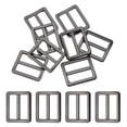 thumbnail image 1 of 8pcs Hebilla deslizante de metal plana, hebillas ajustables de aleación de zinc de 1", ajustador deslizante de correa de tejido para bolsas, mochilas, bolsos, cinturones, negro gun, 1 of 7