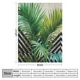 thumbnail image 4 of Creowell Tropical Green Plant Leaves Striped Blanket Gifts for Women Men Kids Boys Girls Summer Tropical Rainforest Scenery Throw Bedroom Decor Super Soft Throw 40x50in, 4 of 6