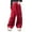 Red, variant on Ruyang Girls Cargo Active Pants with Multiple Pocket Solid Color Sweatpants Elastic Waist Baggy Hip Hop Jogger Trousers