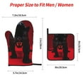 thumbnail image 2 of Cauagu Black Panther Red Background Print Oven Mitts and Pot Holders 4 pcs Set,Extra Thicken Long Kitchen Oven Glove Potholders BBQ Gloves-Oven Mitts and Pot Holders(11 Inch), 2 of 6