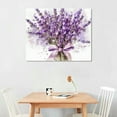 thumbnail image 3 of Nawypu Lavender Flower Picture Lavender Bouquet Wall Art Purple White Floral Wall Art Abstract Flower Picture Farmhouse Flower Artwork for Living Room Office Bedroom Wall Art Unframed 16Inchx16Inch, 3 of 5