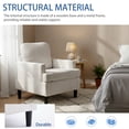 thumbnail image 4 of Modern Accent Chair Cozy Living Room Chairs Mid Century Modern Accent Chairs Reading Chair with Armrests for Living Room, Bedroom and Study（Beige）, 4 of 7