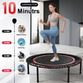 thumbnail image 4 of 48 pulgadas sin resorte mini trampolín de fitness, rebounder de ejercicio interior/exterior para entrenamientos más silenciosos y seguros, carga 450lbs, entrenador de cardio de salto del gimnasio, 4 of 5