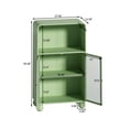 thumbnail image 3 of Bathroom Floor Cabinet, 45" H Storage Cabinet with Glass Door and Shelves, Freestanding Display Cabinet for Bathroom Living Room Kitchen Hallway Home Office, 3 of 9