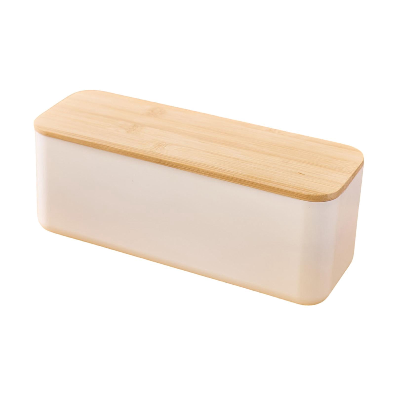 Baoblaze Bread Box with Cutting Board Lid Breadbox Minimalist Keeps Fresh Container Bread white No hole lid