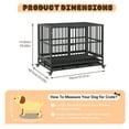 thumbnail image 3 of Large Dog Crate Furniture,Heavy Duty Dog Crate Cage Kennel with Wheels, Heavy Dog Furniture, Indoor Decorative Dog Kennel, Sturdy Metal Construction, 3 of 9