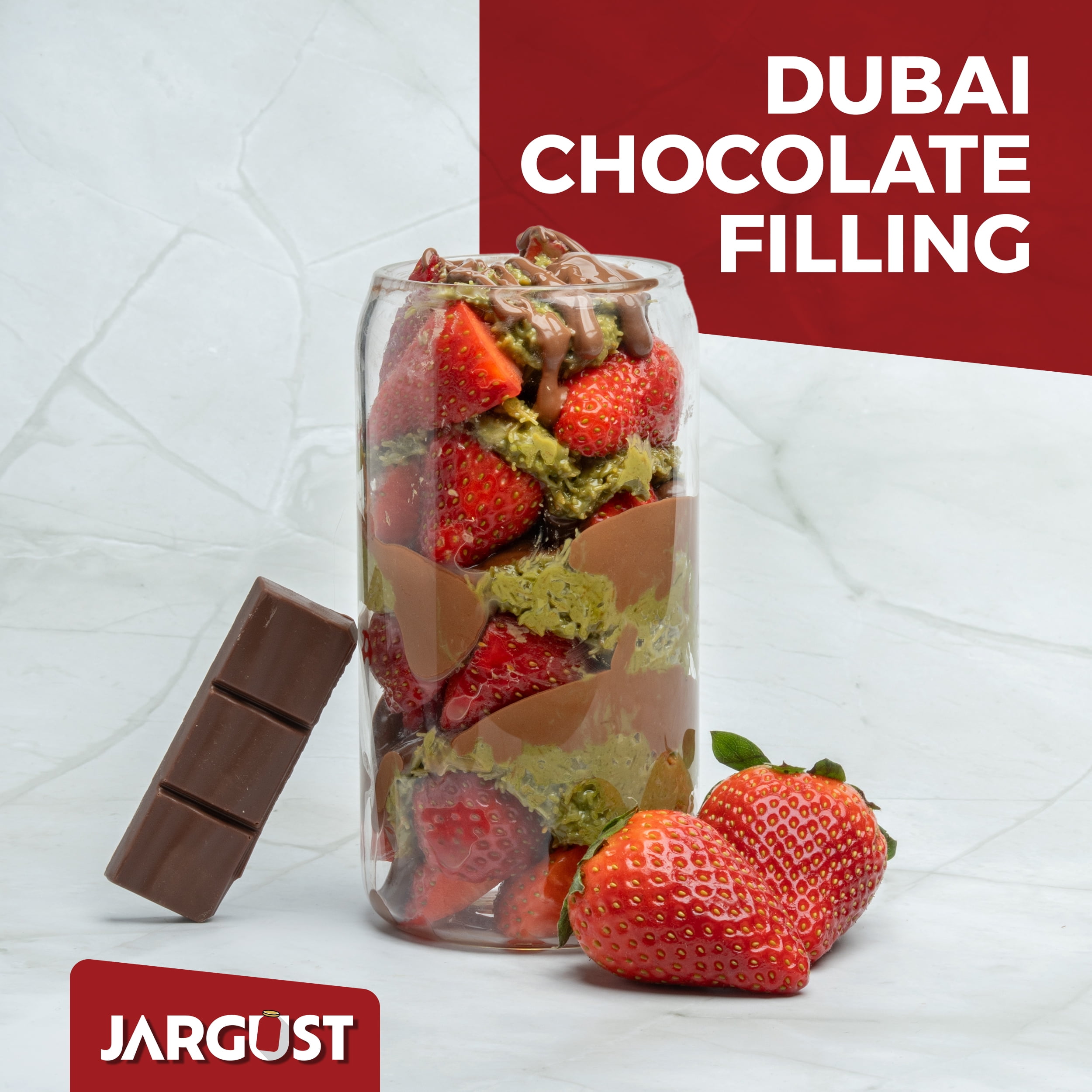 Jargust Bulk Dubai Chocolate Bar Filling, Dubai Chocolate Bar Kit Mixture, 5.5 lb (2.5 kg), 2 Packs