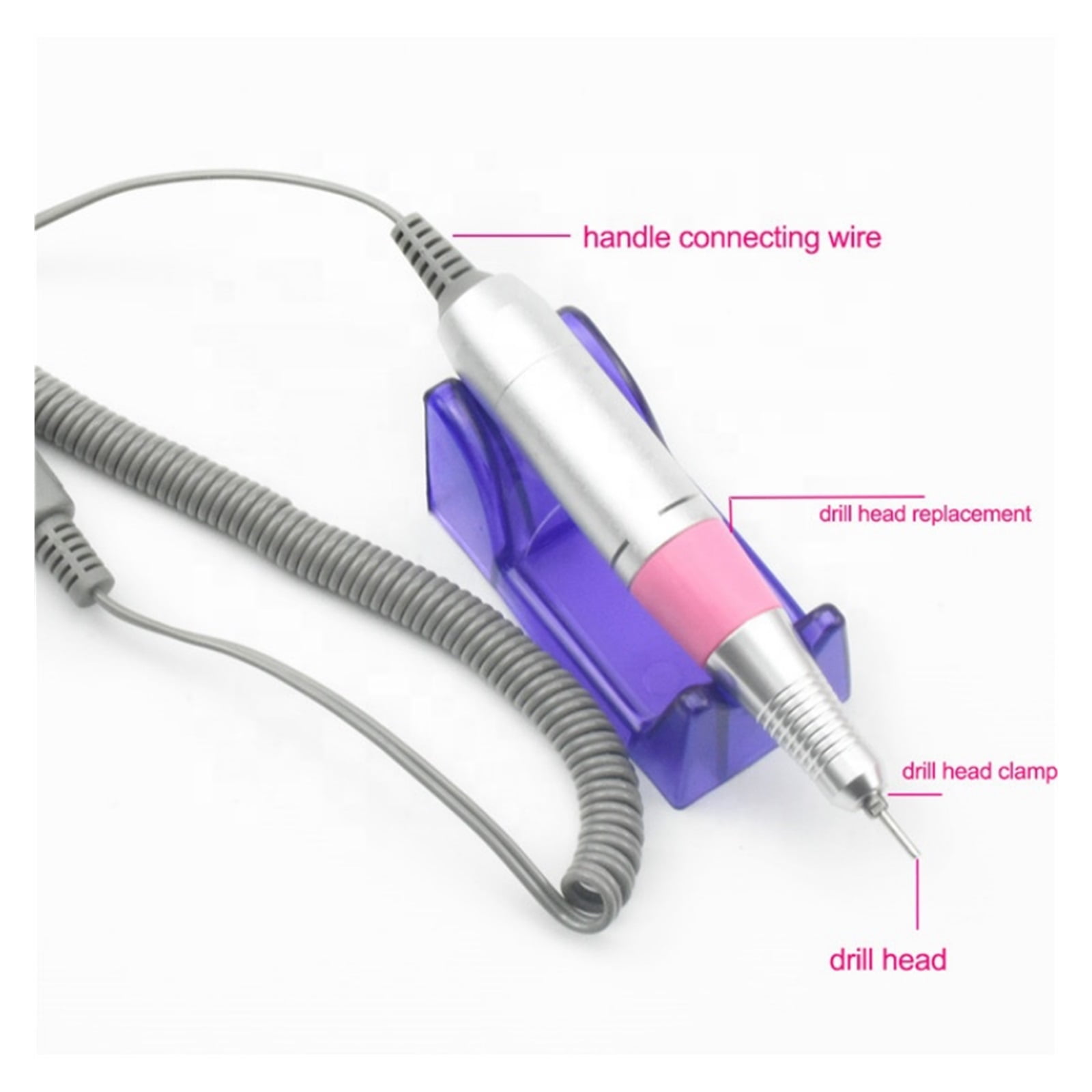 35000 RPM Electric Nail File, Professional Handle Electric Nail Drill Polish Machine, Manicure Nail Drill Set Tools