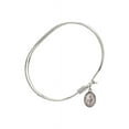 thumbnail image 2 of 7 inch Oval Eye Hook Bangle Bracelet w/ St. Simon the Apostle in Sterling Silver, 2 of 3