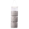 thumbnail image 1 of Bewildely Bolsa para colgar en la pared, organizador de artículos diversos para habitación, cocina, dormitorio, bolsa de bolsillo para colgar Almacenamiento y organización del hogar cuadrado gris Bewildely HA001636-01, 1 of 1