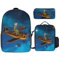 thumbnail image 1 of Le Petit Prince Backpack Bundle 17 Inch Bag Plus Lunch Box and Multi Compartment Pen Holder, 1 of 5