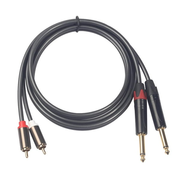 Enchufe TS Doble de 1/4 Pulgadas de 6, a Cable Adaptador Convertidor de Yuyangstore Cable de audio macho a macho