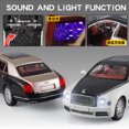 thumbnail image 4 of Diecast 1:24 Scale Bentley Mulsanne Alloy Model Car Collection Vehicle Simulation Sound & Light Metal Toy Car Toy For Kids Gift Black with box, 4 of 6