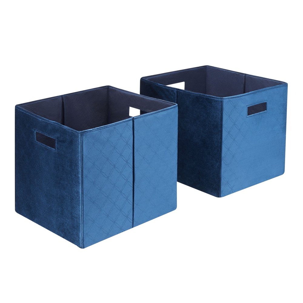 Better Homes & Gardens Velvet Fabric Storage Bin, 2 Pack, Multiple