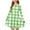 Green, variant on Zkozptok Girls' Casual Long Sleeve Plaid Dress Long Sleeve Round Neck Knee Length Tunic Dress 4-14Years