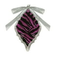 thumbnail image 2 of Allstate 5.75" Glittered Zebra Print Diamond Prism Christmas Ornament - Pink, 2 of 4