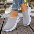 thumbnail image 5 of longantii Diabetic Air-Cushion Slip-On Walking Shoes, Orthopedic Diabetic Slippers, with Arch-Support for Women Gray, 5 of 5