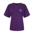 thumbnail image 5 of AherBiu Hauts d'Été pour Femmes Manches Courtes T-Shirts Confortables Imprimé Cœur Col Rond Basiques Blouse, 5 of 5