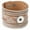 Brown, variant on Snap Jewelry Wide Cuff Bracelet with Blue Rhinestones and Adjustable Suede Strap 18MM