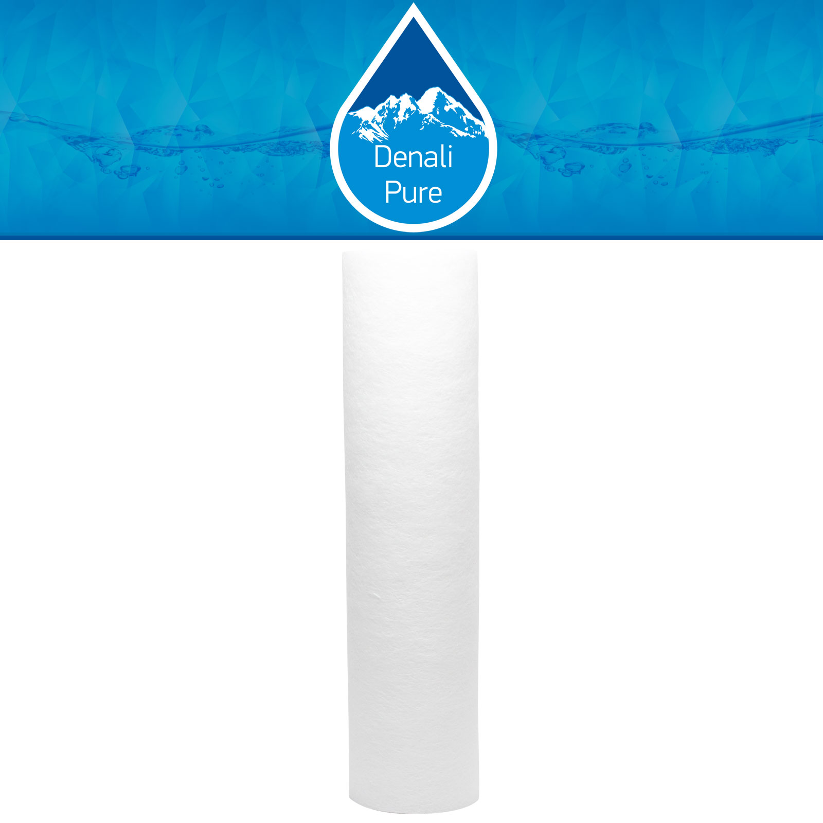 2-Pack Compatible with GE GXWH20F Polypropylene Sediment Filter - Universal 10-inch 5-Micron Cartridge for GE HOUSEHOLD WATER FILTRATION SYSTEM - Denali Pure Brand - image 2 of 4