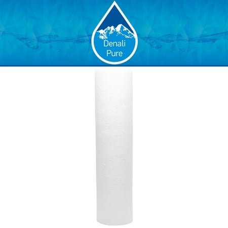 Replacement MaxWater 101048 Polypropylene Sediment Filter - Universal 10-inch 5-Micron Cartridge for MaxWater 5 stage 125 gpd reef aquarium reverse osmosis water System - Denali Pure