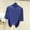 Blue, variant on Womens Undershirt Modal Elbow-Length Sleeve High Neck Slim Fit Soft Breathable Layering Top Stretch Casual Shirt