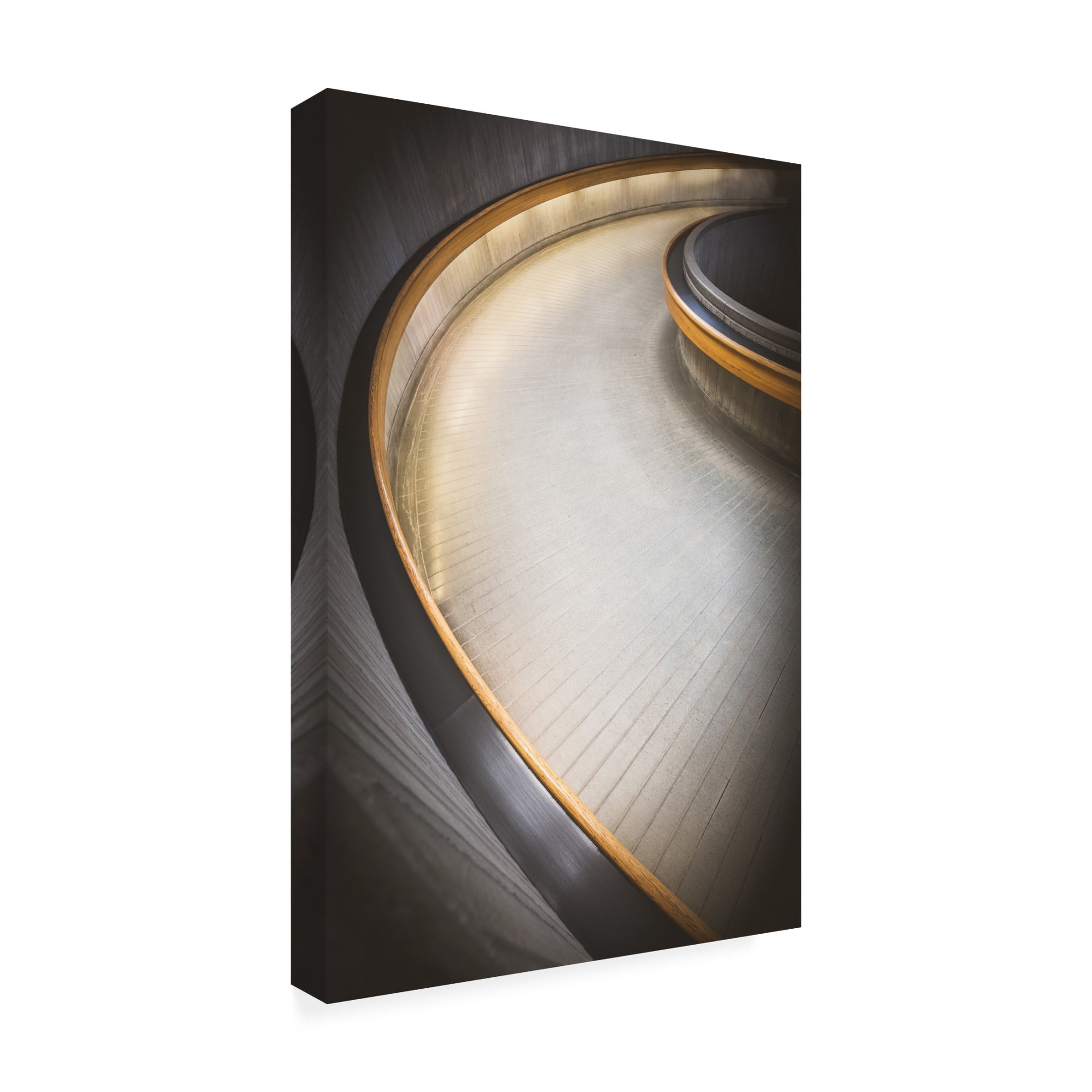 Canvas Wall Art - Richard Huang 'Staircase At Ottawa Train Station' Wall Art for Living Room, Bedroom, or Office D?cor by Trademark Fine Art - 30 x 47 Inches