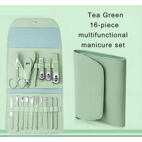 New Women Men Manicure Pedicure Set Finger Toe Nail Clippers Scissors Grooming 16pcs Kit