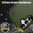 thumbnail image 6 of for Samsung Galaxy S24 Case, Luxury Anti-falling Shockproof Hybrid Military Grade Cover W/Built-in Kickstand | Ultimate Drop Protection for Samsung Galaxy S24, Armygreen, 6 of 7