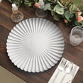 thumbnail image 5 of BalsaCircle 6 Plastic 13 in Silver Round Charger Plates Scalloped Shell Design Party Events Tableware Decorations, 5 of 8