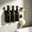 Black, variant on Shampoo and Conditioner Dispenser - Shower Soap Dispenser Wall Mounted - 17 fl oz Set of 3 Black Bottles with Stainless Pumps & No-Drill Adhesive Holders for Bathroom