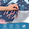thumbnail image 4 of Yayeee Kitchen Valance Rod Pocket 54" x 18" Living Room Window Curtain, Light Blue Anchor, 4 of 6