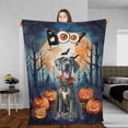 thumbnail image 3 of Happy Halloween Vampire Great Dane BOO with Pumpkins Fun and Spooky Cozy Fleece Blanket Danes Dog Lover Gifts Warm Soft Throw Blanket - 00018, 3 of 5