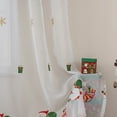 thumbnail image 4 of Fmbmuo White Christmas Curtains Santa Claus UV Resistant Semi-Sheer Decorations， Fade Proof 1 pcs Rod Pocket Bohemian Window Curtains， Bedroom/Living Room,84 Inch, 4 of 5
