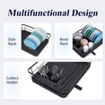 thumbnail image 7 of Dish Drying Rack- Space-Saving Dish Rack, Dish Racks for Kitchen Counter, Durable Stainless Steel Kitchen Drying Rack with a Cutlery Holder, Drying Rack for Dishes, Knives, Spoons, and Forks, 7 of 7