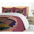 thumbnail image 5 of Ambesonne Romantic Duvet Cover Sets, Holding Couple Portrait, 2-King, Maroon and Redwood, 5 of 7