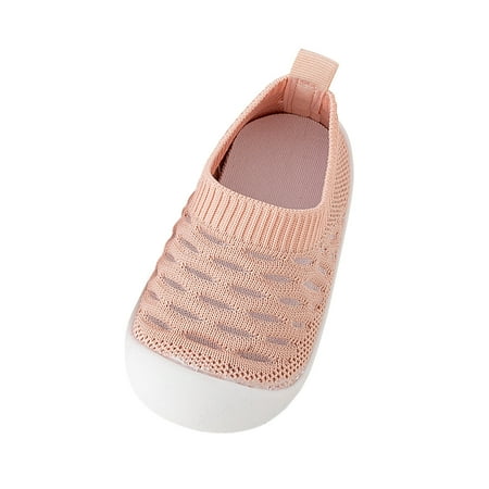 

Penkiiy Toddler Baby Boys Girls Cute Fashion Solid Color Hollow Out Breathable Soft Non-slip Toddler Shoes Socks Smart Step First Walkers Shoes 2 Years 2023 Summer Deal