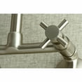 thumbnail image 5 of Kingston Brass KS414SN Concord 8-Inch Adjustable Center Wall Mount Kitchen Faucet, Brushed Nickel, 5 of 5