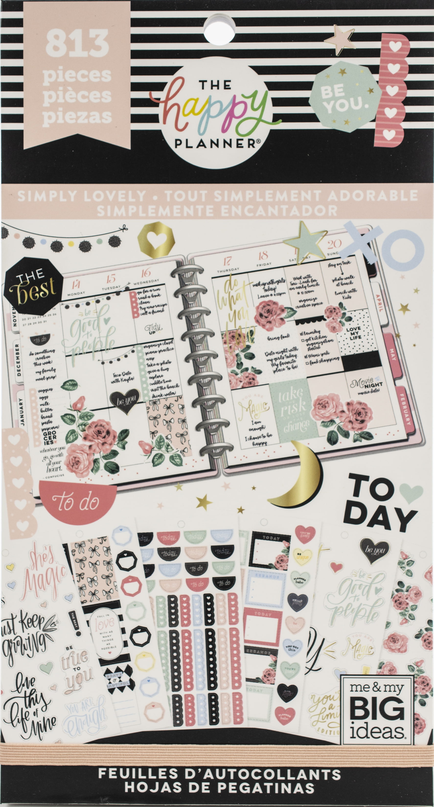 Happy Planner Sticker Value Pack-Simply Lovely, 813/Pkg