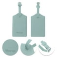 thumbnail image 3 of Unique Bargains 1 Pc Solid Color Luggage Tag for Travel PU Light Blue, 3 of 5