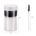 thumbnail image 5 of 100 Pcs Disposable Mascara Wands, Crystal Eyebrow Spoolies Brush for Eyelash Extensions, Makeup Applicators Kits Eyelash Brush with Container (Black), 5 of 7