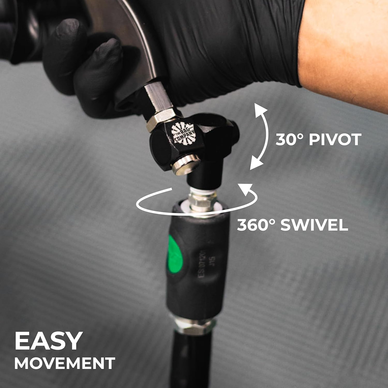 FANHAO Ultra Air Hose Swivel Kit - Easily Maneuver Air Compressor Tools in Small Spaces with Universal Adapters - 2 pk