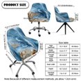 thumbnail image 7 of Whosucclay Galaxy Starfish Beach Seashells Print Swivel Armchair Accent Dining Chair Cover for Office, Universal Office Chair Protector Spandex Curved Back Chair Slipcover for Party, Banquet, 7 of 7