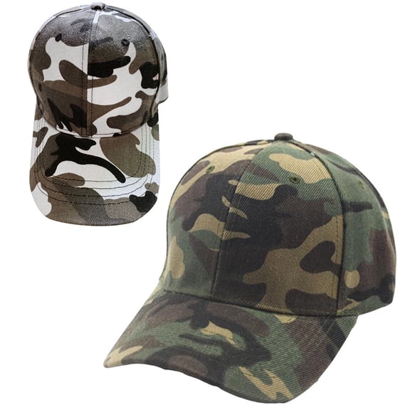 Unisex Camouflage Baseball Cap, Classic Snapback Hat with Curved Brim, Outdoor Military Style Trucker Hat for Hiking, Fishing, Casual Streetwear and Daily Use-Green