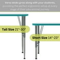 thumbnail image 3 of Tot Mate Versa Adjustable Height Kids Desk for School or Home, Tall Size (White/Purple, 21 - 30" H), 3 of 5