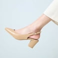 thumbnail image 6 of SACFOF Women's Pointed Toe Block Heel Pumps Slingback Chunky Slip On Low Mid Heel Closed Toe, 6 of 6