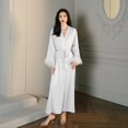 thumbnail image 1 of Pijama de seda de hielo para mujer, camisón de satén de manga larga con plumas y pantalones con tirantes, traje de casa 2658 2659, 1 of 6